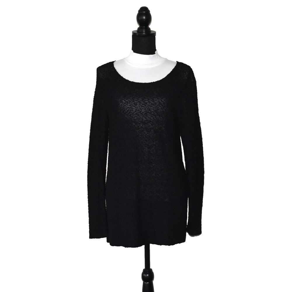 A4 Auth EILEEN FISHER Viscose Nylon Knit Round Neck Sweater Size L